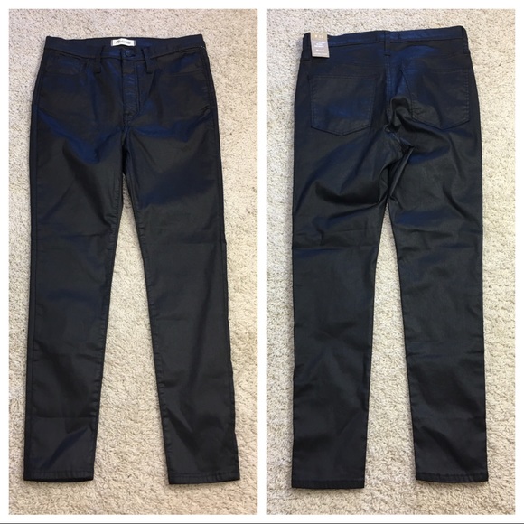 NWT! Madewell 10" High-Rise Skinny Jeans: Coated - Picture 2 of 8
